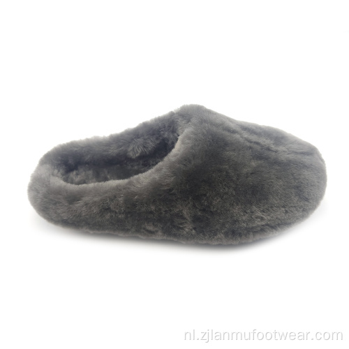 Echte shearling muilezel slippers gesloten teen